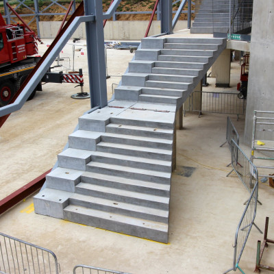 Bespoke precast concrete staircase installed at St Georges College