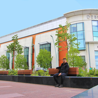 Milbank install bespoke charcoal precast concrete seating units at shopping centre in Kent