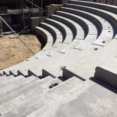 Precast concrete auditorium units installed at Purbrook Park school