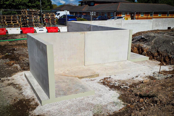 specialist precast concrete retaining wall